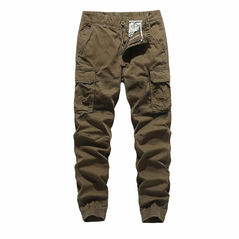 

Japanese Style Fashion Men's Jogger Jeans Khaki Blue Color Streetwear Punk Pants Hip Hop Jeans Men Slim Fit Cargo Pants Homme