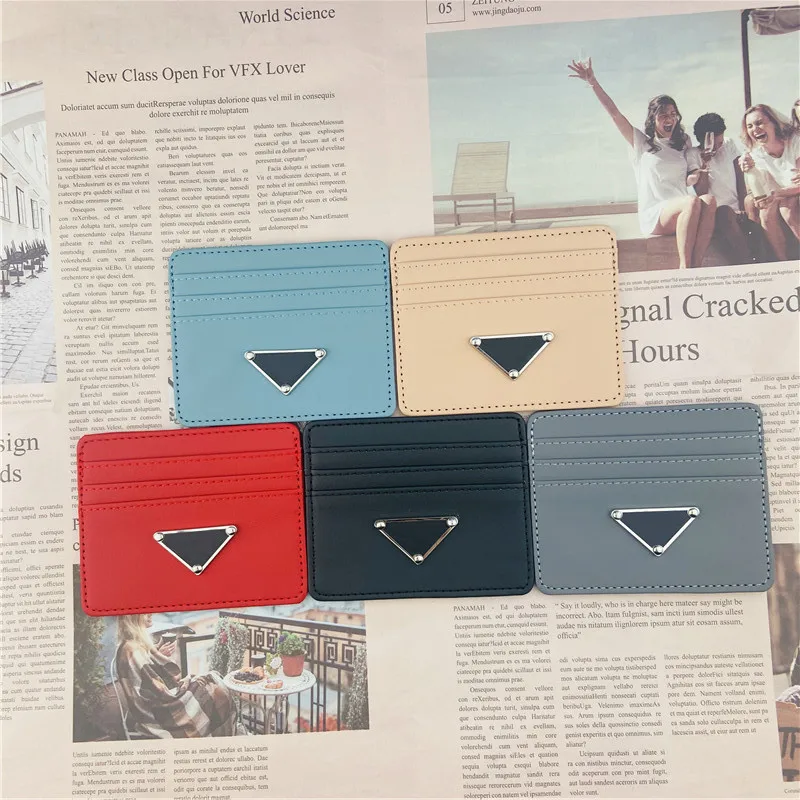 

Fashion Slim Minimalist Wallet PU Leather Credit Card Holder Short Purse Leather ID Card Holder Candy Color Bank Multi Slot Card