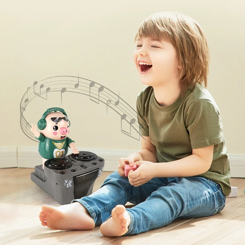 

P15C Musical Kids Toys Move Freely with Trendy Music Interactive Pig Toys Electric Musical Playingthing For Baby