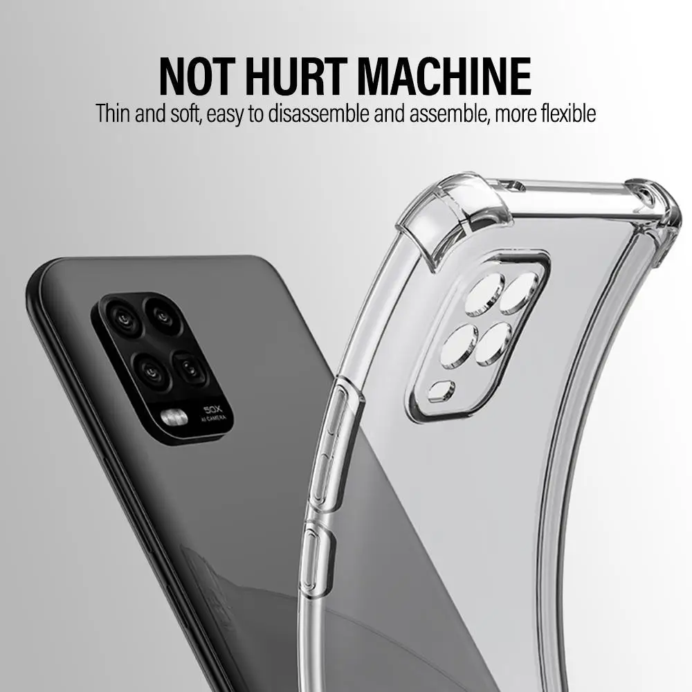 Премиум Гибридный противоударный прозрачный мягкий силиконовый чехол для