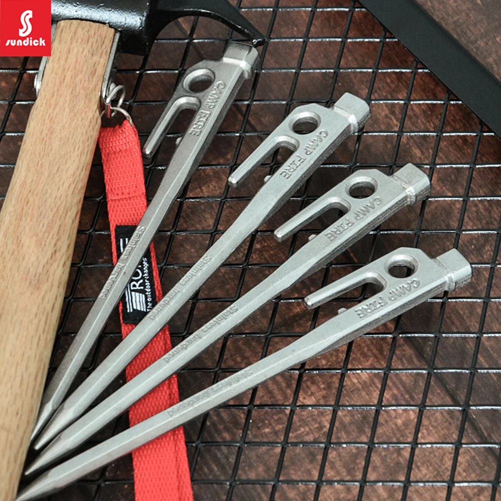 

Camp Tent Nail Stakes Outdoor Hiking Awning Pegs Stainless Steel Ground for SUNDICK Family Outdoor Camping Accessories