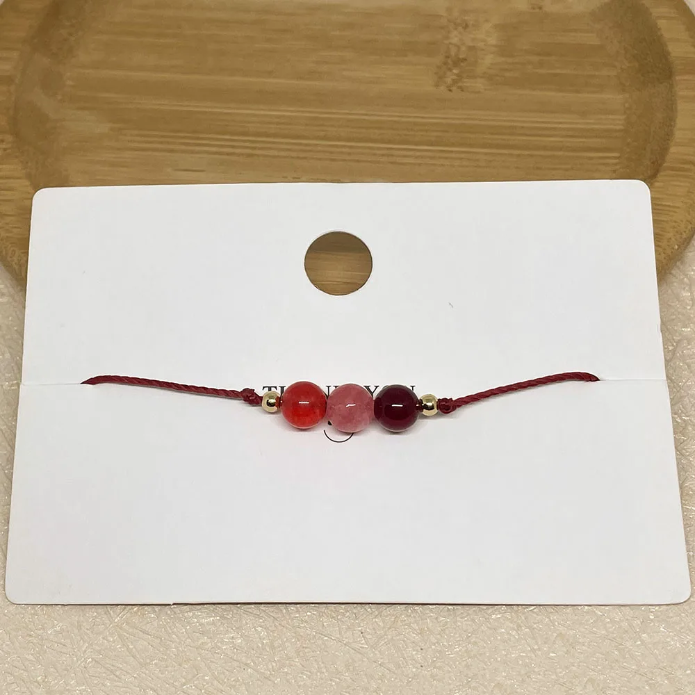 Женские браслеты из ниток с сердоликом для девочек минималистичные украшения