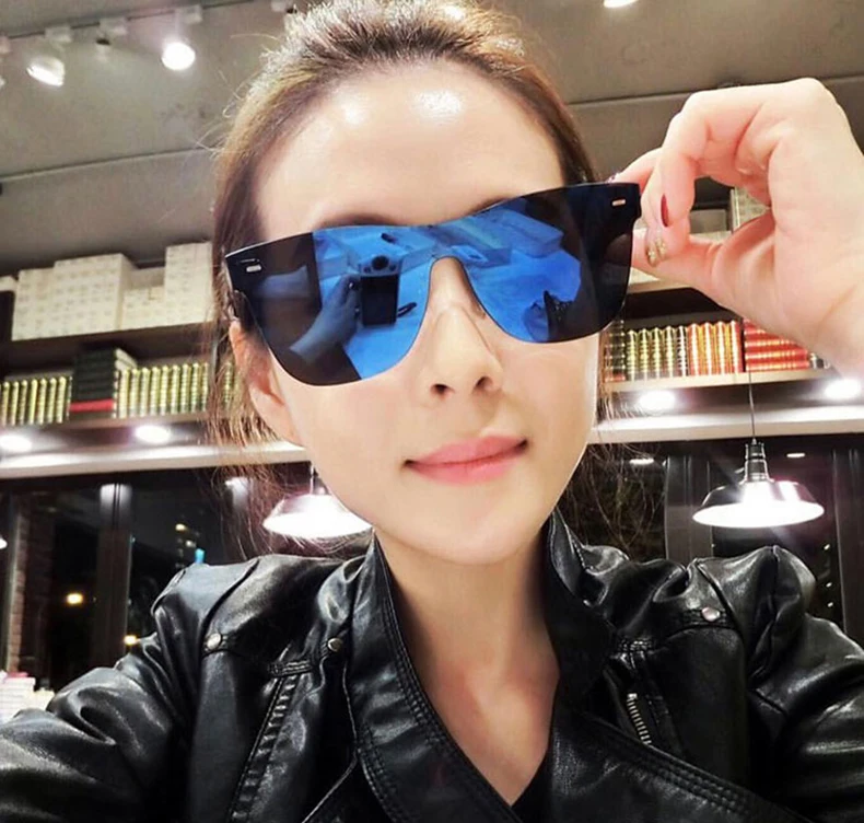 Солнечные очки JackJad без оправы для мужчин и женщин зеркальные модные