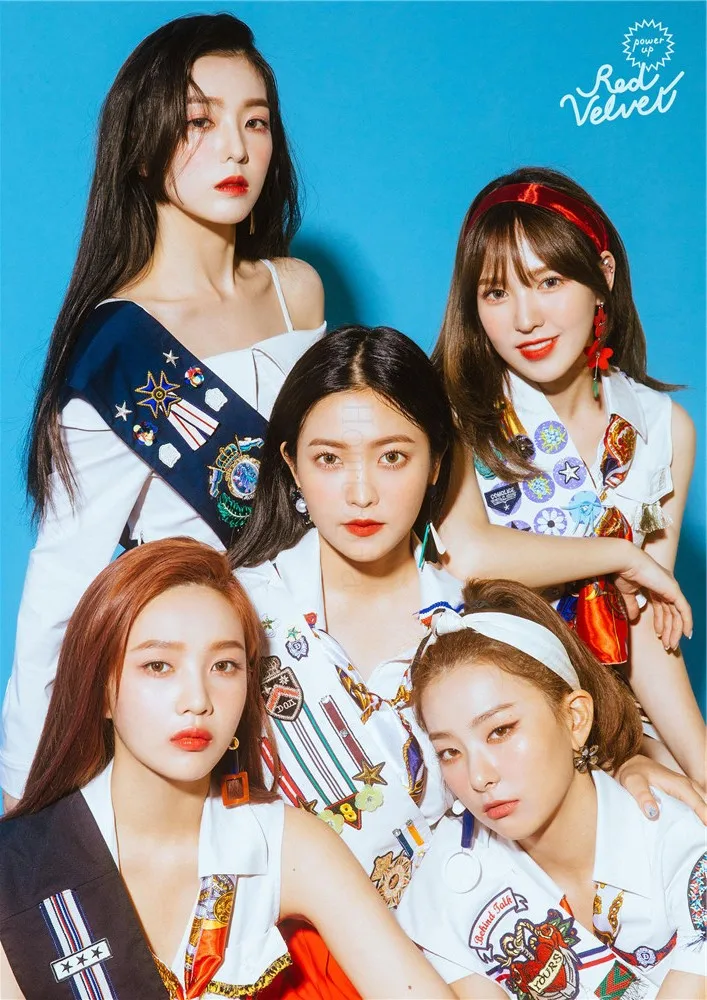 Красный бархат Kpop настенные плакаты Наклейки белая мелованная бумага яркие цвета украшения дома