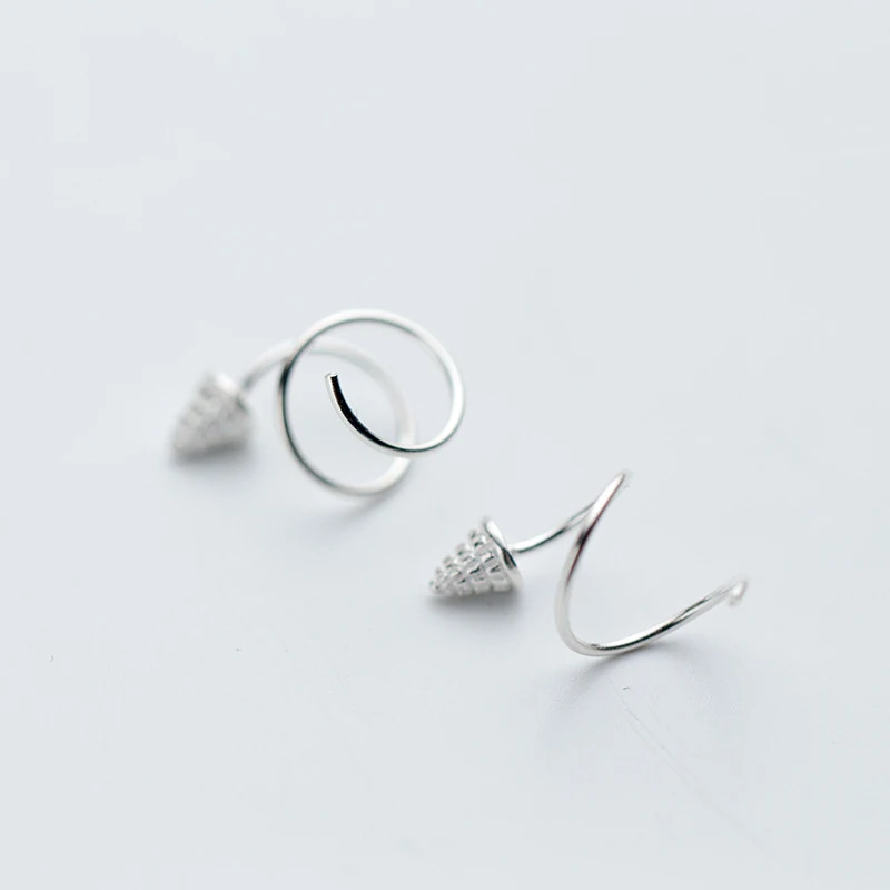 Женские маленькие серьги с заклепками Trusta 100% Стерлинговое Серебро 925 пробы