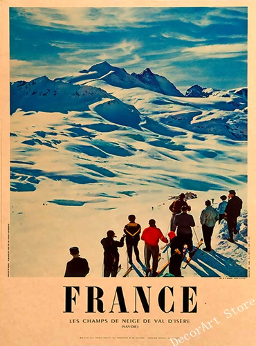 Картина на холсте лыжи в Австралии Новая Зеландия винтажные настенные постеры из