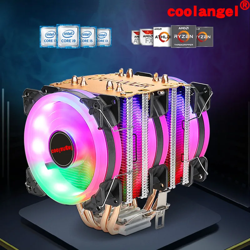 

X79 X99 2011 CPU Cooler 4 Heat Pipes 4 Pin PWM RGB PC quiet Intel LGA 775 1200 1150 1151 1155 AMD AM3 AM4 90mm CPU Cooling Fan