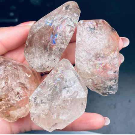 

Natural Rainbow Himalayan Crystal Rough Raw Stone Rock Specimen Home Decor