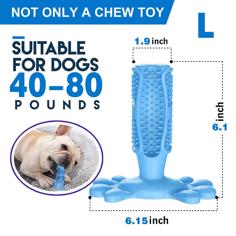 

Dog Toys Pet Molar Tooth Cleaner Brushing Stick Pet Dog Chew Toy Training Dogs Cats Toothbrush for Puppy Large Dog Biting Toy
