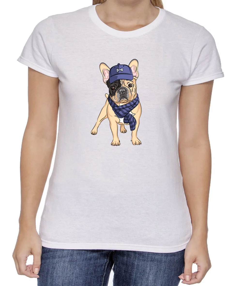 

Women 2019 Summer Fashion Printing O-Neck Cotton Tee Tops French Bulldog Hipster Life Style Women's T-Shirt best T shirts