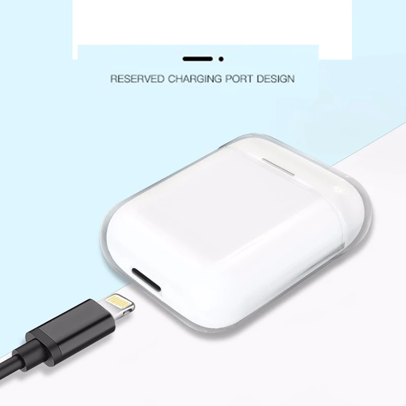 Двойные Чехлы для AirPods защитный чехол беспроводных наушников Bluetooth Airpods 2 1 шт.