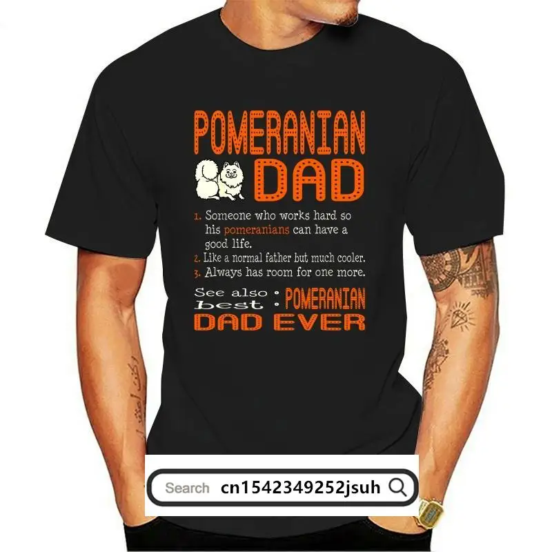 

New T-Shirt-Black Much Cooler Tshirt-Men's Mens Pomeranian Dad Like Normal Father