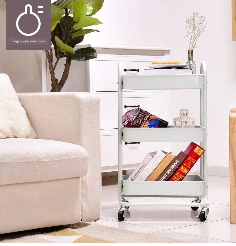 N1Mobile Racks Carts Wheeled Bedroom Kitchen Storage Beauty Multilayer Push Shelf | Дом и сад