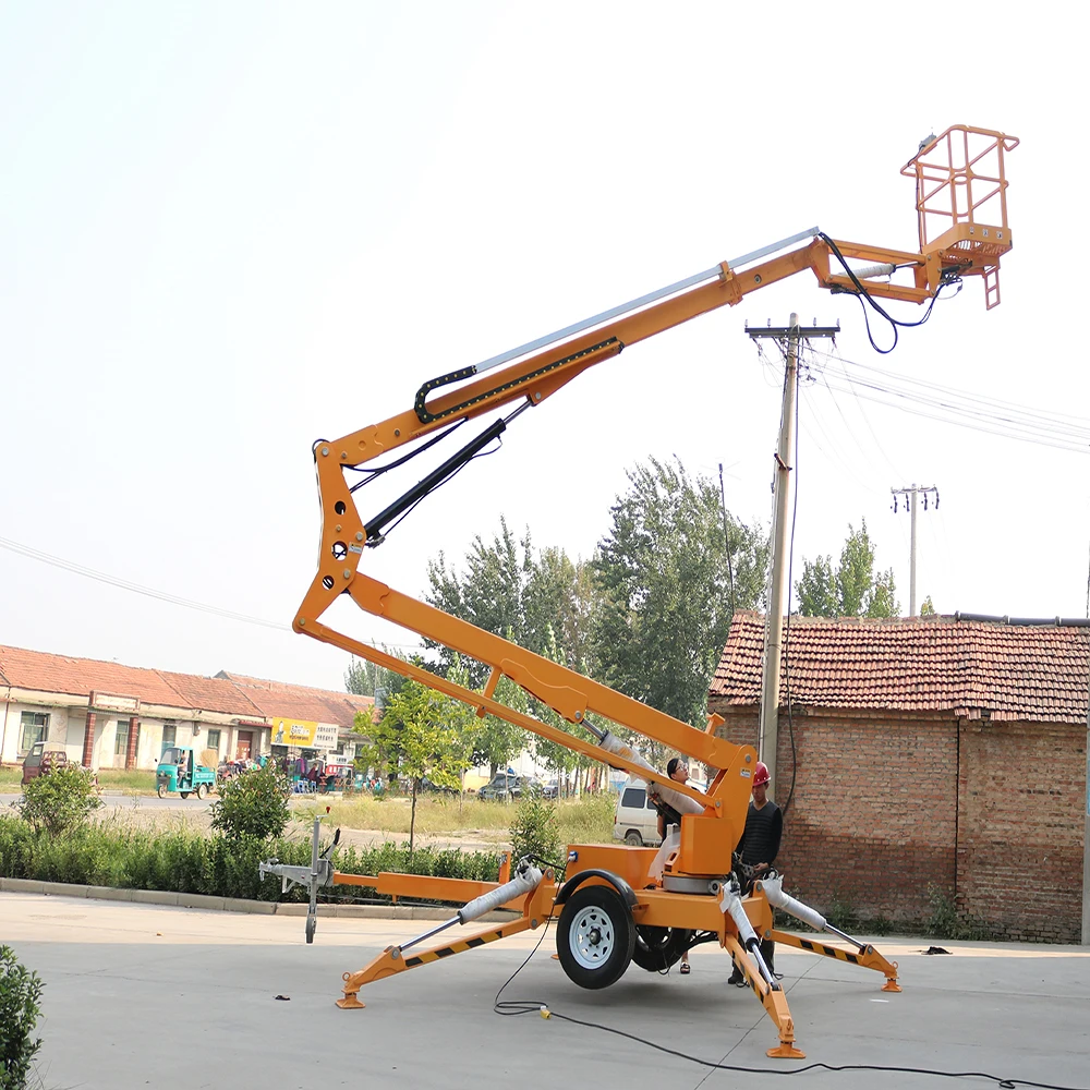 18m Articulated Hydraulic Trailer Boom Lift with Diesel Power |