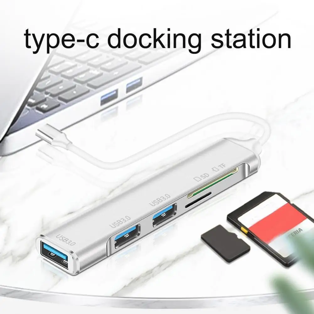 

Универсальный удобный Тип-C кабель концентратор 5-в-1 с SD/TF слот для передачи данных USB3.0 расширения док-станция для ноутбука