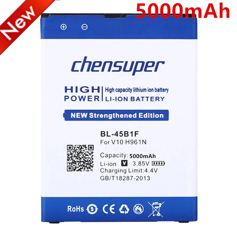 Chensuper Новый 5000 мАч BL 45B1F BL45B1F Аккумулятор для LG V10 H961N F600 H900 H901 VS990 H968 Сменный