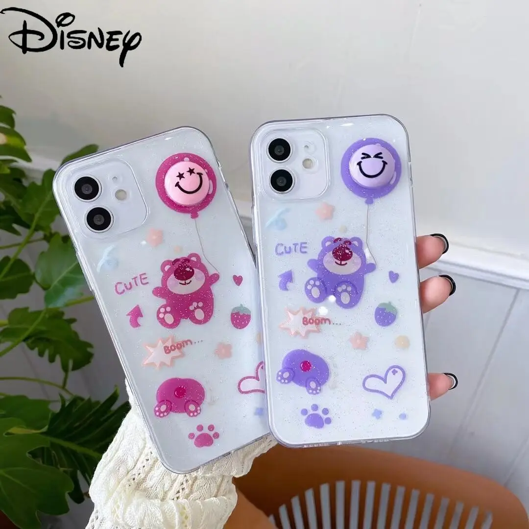 

Disney Creative Cartoon Cute Strawberry Bear Couple Phone Case Cover for iPhone 6S/7/8P/SE/X/XR/XS/XSMAX/11PROMAX/12Pro/12mini