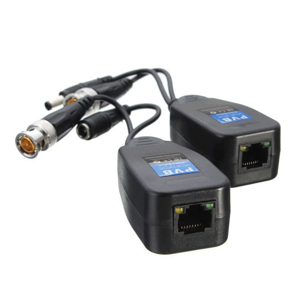 

5 Pairs CCTV Coax BNC Video Power Balun Transceiver to CAT5e 6 RJ45 Connector @M23