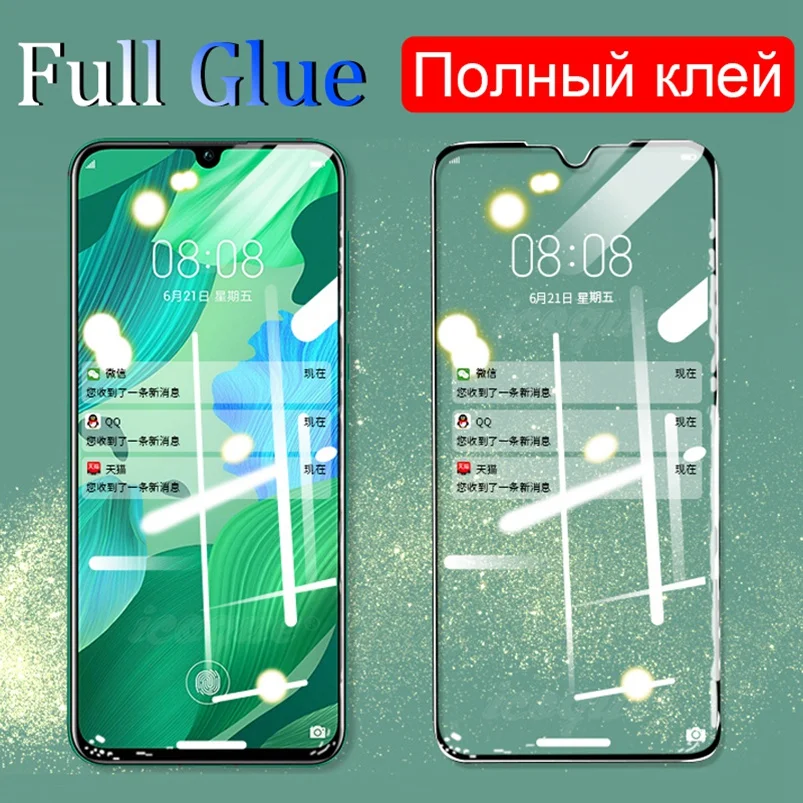 Закаленное стекло с полным клеем для Xiaomi Mi Note 10 Pro Защита экрана One Plus Oneplus 8 7 7T Nord Lite