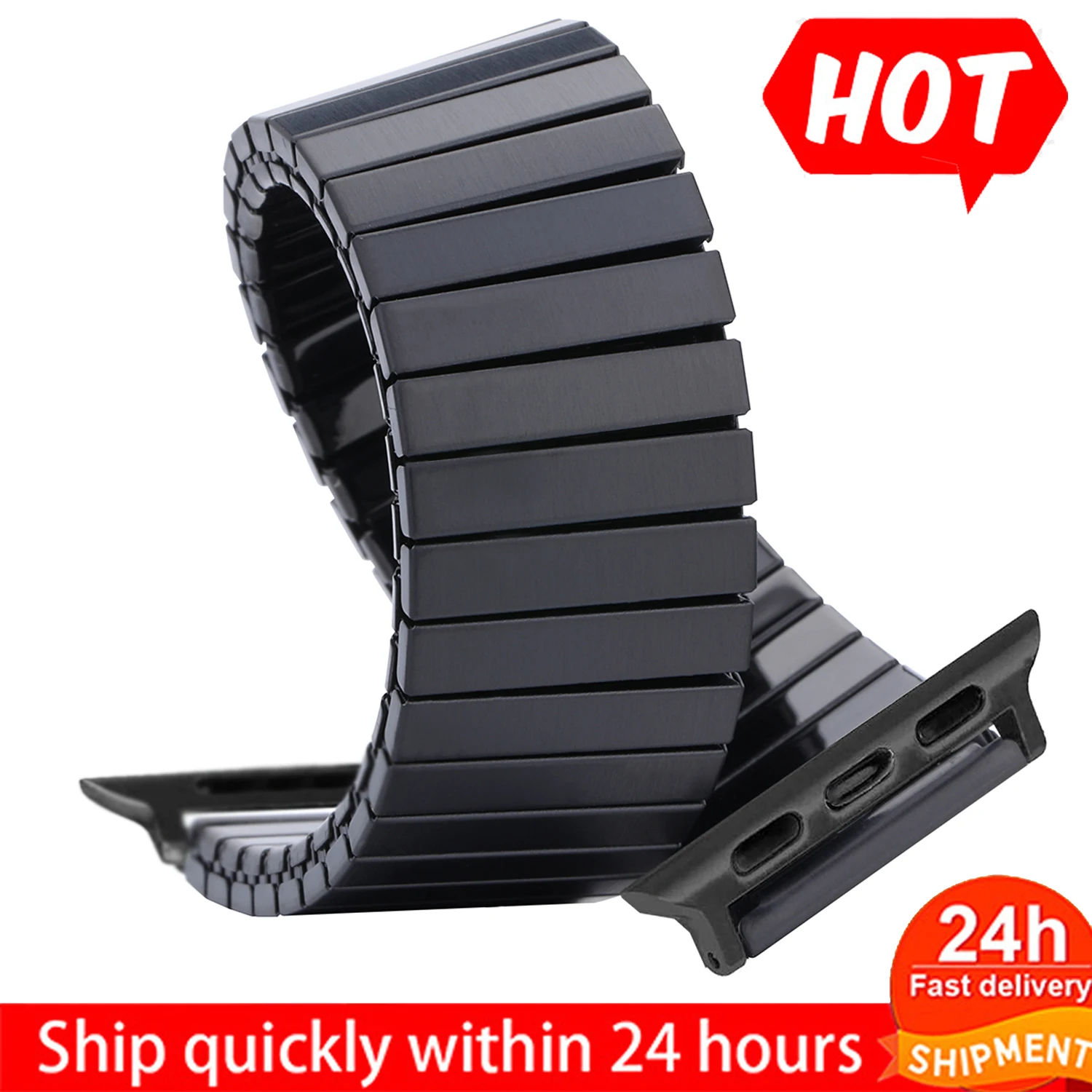 

Elastic Watch Strap for Apple Watch 44mm 40mm 42mm 38mm Stainless Steel Bracelet Accessories for Iwatch 6 5 4 3 Watchband Luxury