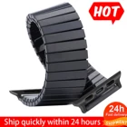 Ремешок эластичный для Apple Watch 44 мм 40 мм 42 мм 38 мм, браслет из нержавеющей стали, аксессуары для Iwatch 6 5 4 3, роскошный браслет для часов