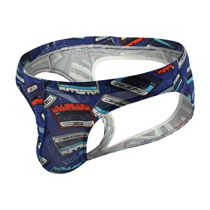 

Men Thong G-string Jockstrap Cartoon Printed Funny Underwear Sexy Gay Thongs Cueca String Heren Breathable Bikini Lingerie Tanga