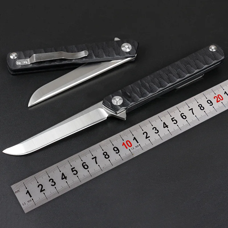 D2 folding Pocket Knife flipper knives tactical hunting survival outdoor tool EDC Ball Bearing Fast Open knife | Инструменты