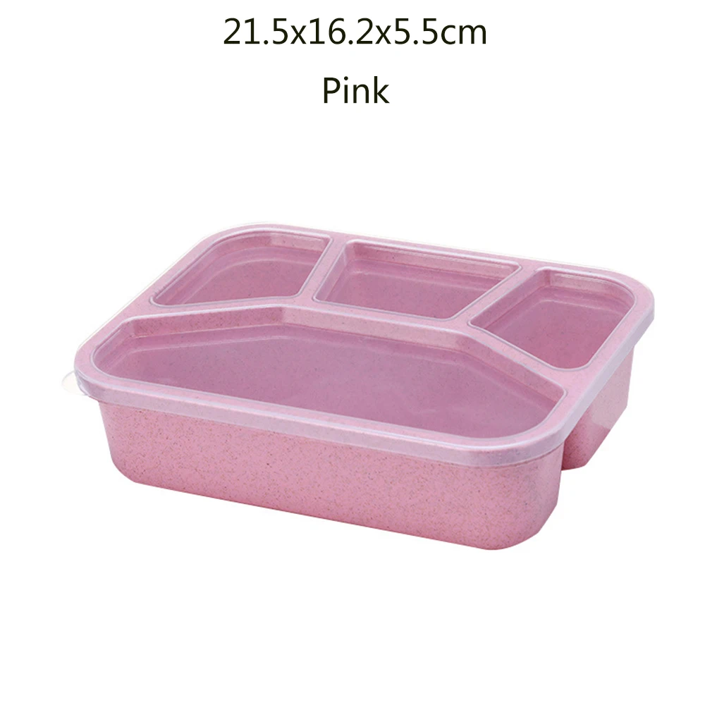 Портативный Ланч-бокс из пшеничной соломы Bento Box с отсеками посуда для детей дома для школы и пикника пищевой контейнер для микроволновой печи