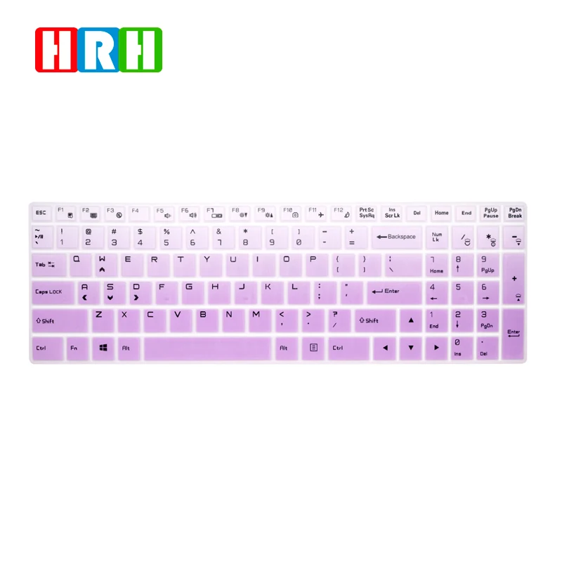 HRH Gradient Color HASEE Z6 Z7M T6Ti-X7 KP5D1 KP7S1 K670E-G6E3 machenike T58 ThundeRobot 911SE Laptop Keyboard Cover Skin