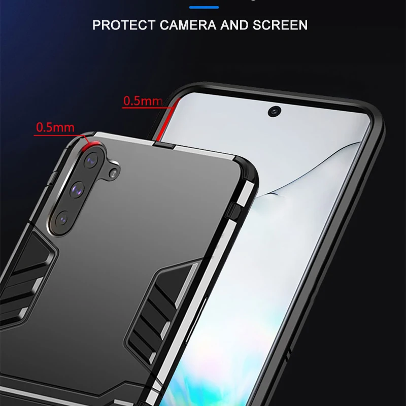 Чехол CAPSSICUM Armor с подставкой для Samsung Galaxy Note 10 + чехлы Plus противоударный