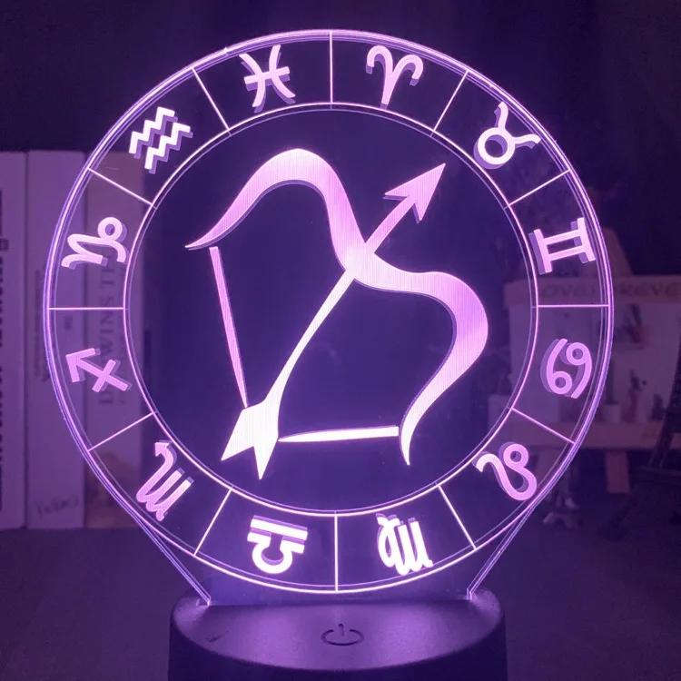 

Twelve Constellation Night Light Girl Room Decoration Light LED Touch Sensor Bedroom Decoration Light