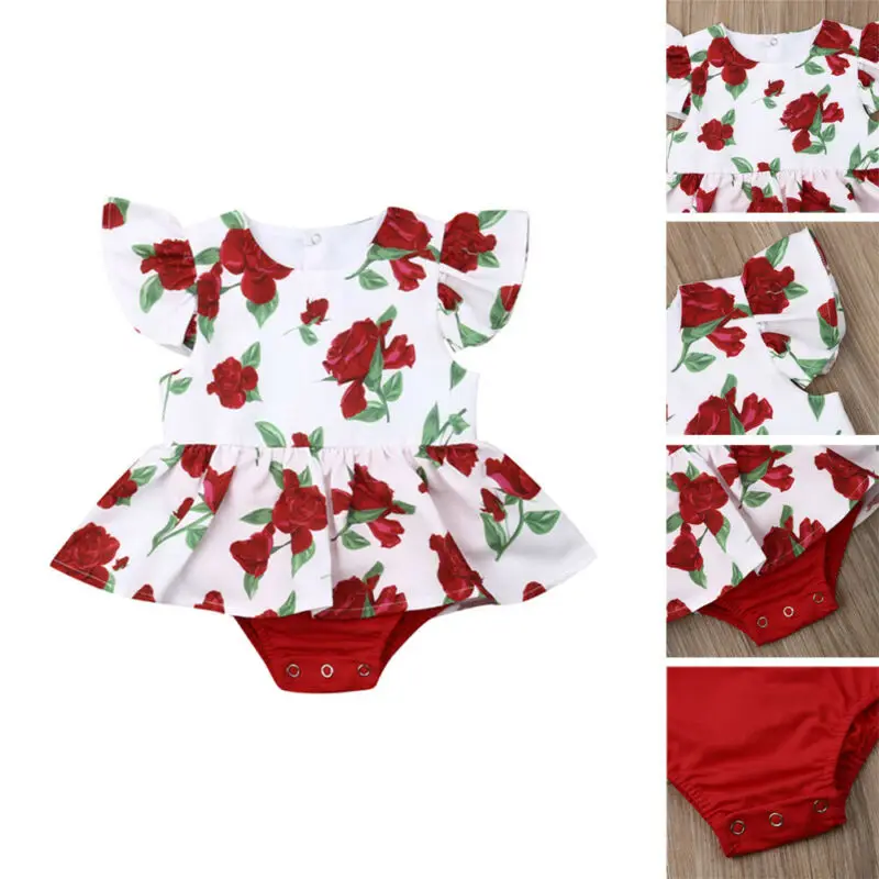 

Комбинезон принцессы с рукавами-крылышками и цветочным рисунком для новорожденных девочек; Комбинезон; Пляжный костюм