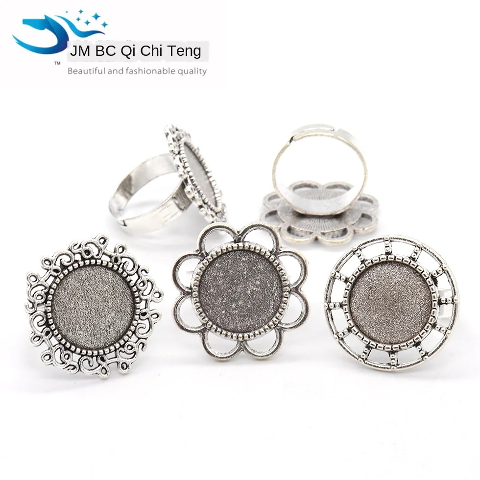 4 шт подходит для 14 мм стеклянных кабошонов два цвета регулируемые 6 стилей