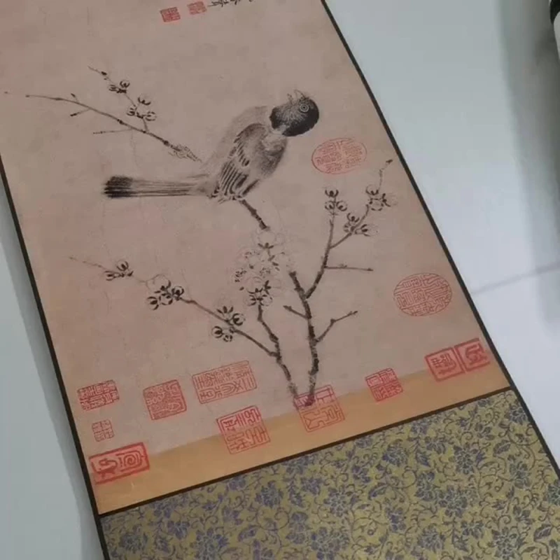 Император династии песни Чжао Цзи цветы и птицы Ретро Живопись каллиграфия