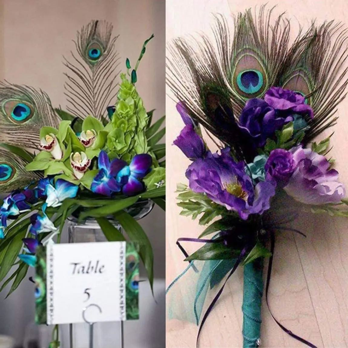 

10/20pcs High Quality Peacock Feather Long 25-30cm/40-50cm Emerald color Plumes for Diy Jewelry Decoration Accessories