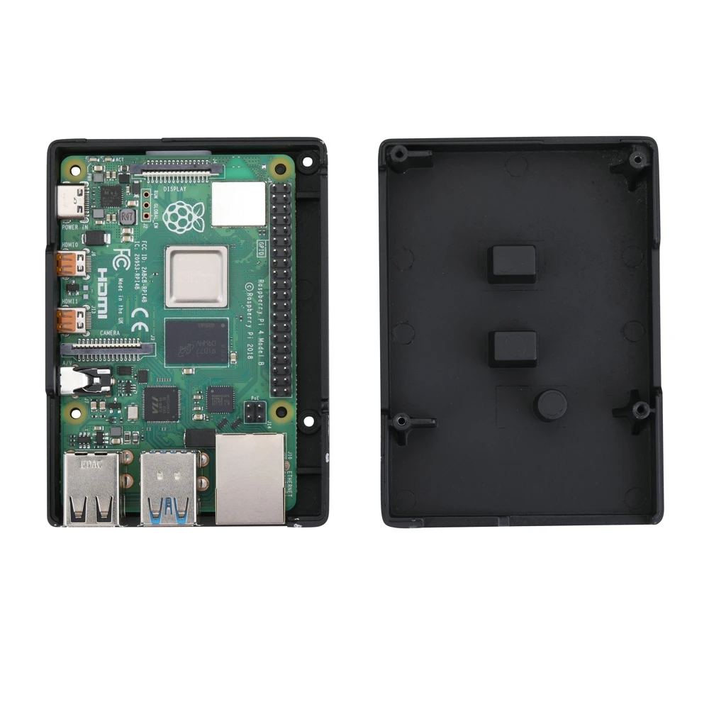 Raspberry Pi 4 Модель B алюминиевый черный серебристый чехол RPI 4B металлический корпус