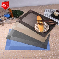 1pc pvc eco friendly western placemat non slip anti fouling placemat insulation table coaster kitchen restaurant supplies