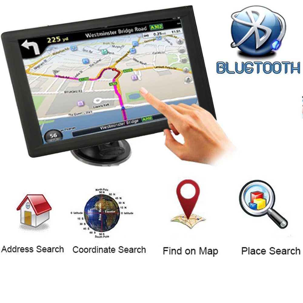 Автомобильный gps-навигатор автомобильные аксессуары 9 дюймов конденсатор HD FM Bluetooth 256BM спутниковый голосовой автомобильный навигатор Navitelk грузовик gps Naviga