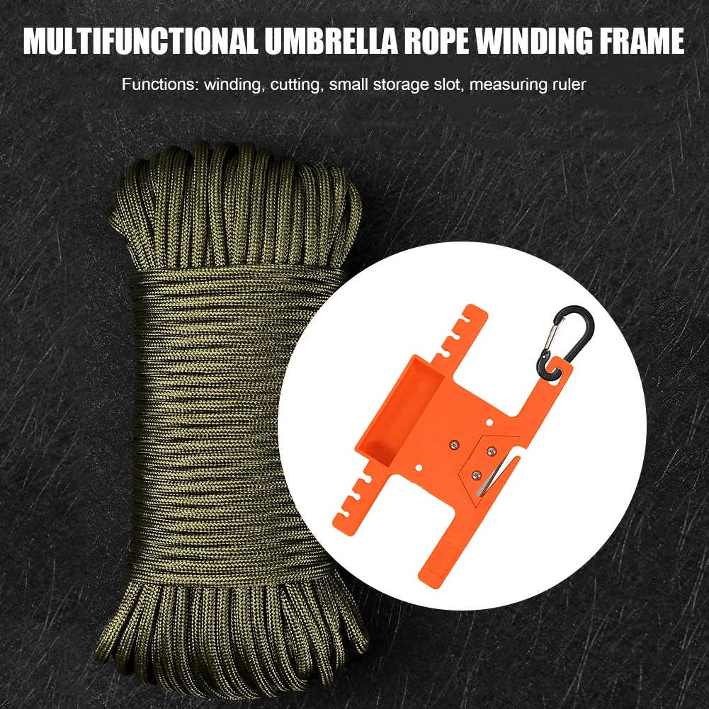 

Fishing Line Paracord Winder Spool Holder with Carabiner Parachute Lanyard Travelling Easy Carrying Portable Parts