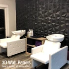 30x30 см 3D Художественная настенная доска Геометрическая вырезка Алмазная древесина резная 3D Настенная Наклейка декоративная доска принадлежности для рисования и настенная обработка