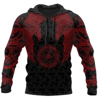 drop shipping viking munin tattoo style hoodie harajuku fashion hooded sweatshirt autumn unisex hoodie sudadera hombre