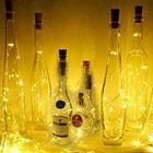 Яркая светодиодная сказочная гирлянда из медной и серебряной проволоки, 1 м, 2 м