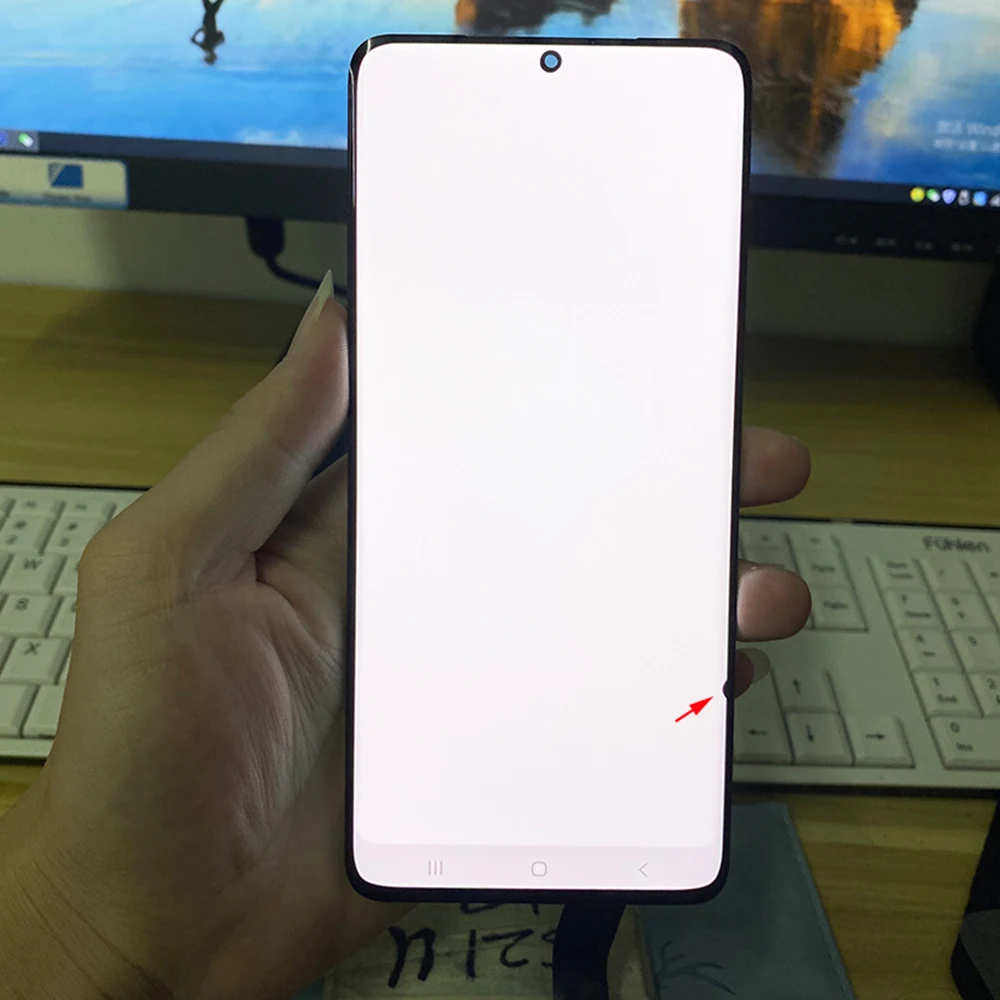 Kup SUPER AMOLED G998B LCD Do Samsung Galaxy S21 Ultra 5G Ekran Z Ramką 6.8 ''S21U SM-G998F/DS G998F Ekran LCD