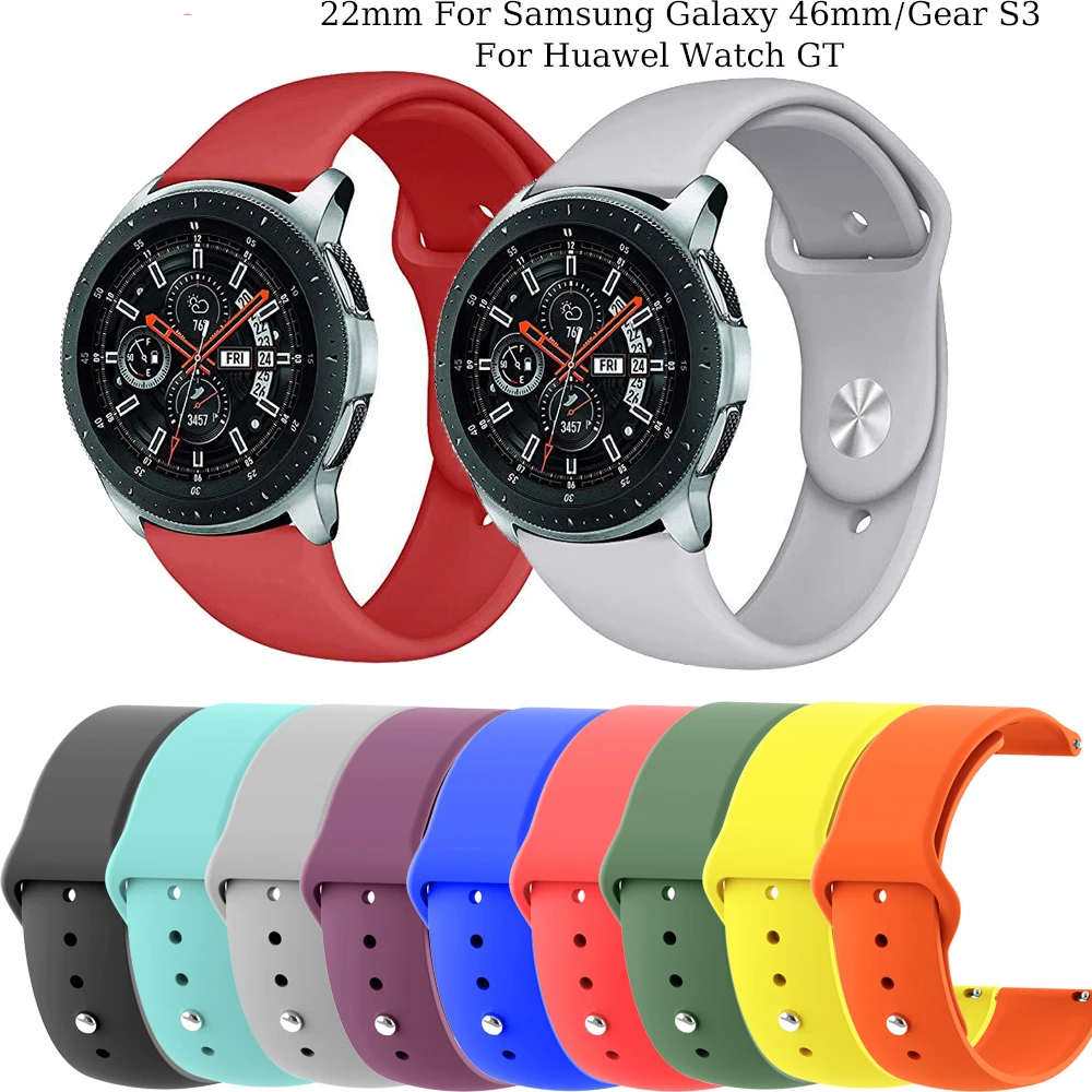 Gear S3 Frontier band для samsung Galaxy watch 46 мм ремешок 22 силиконовый часов браслет huawei GT smartwatch |