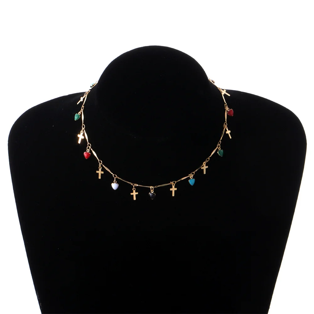 

YOUVI Bohemian Gold Necklace for Women Charming Colorful Stone Chain Chockers Handmade Party Jewelry Collares