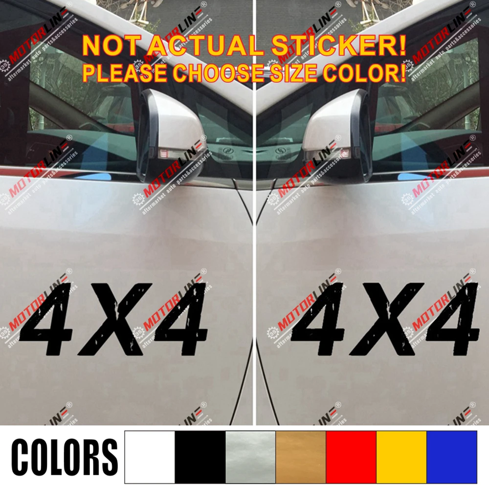 

(2) 4X4 Off Road Decal Sticker Car Vinyl pick size color die cut distressed no background