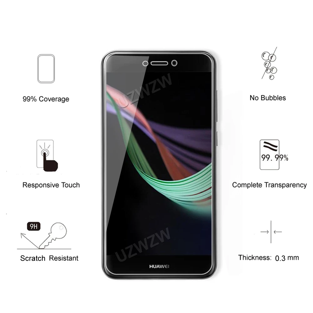 Для Huawei P9 Lite 2017 Premium 2.5D 0 26 мм закаленное стекло Защита для экрана Защитная пленка HD