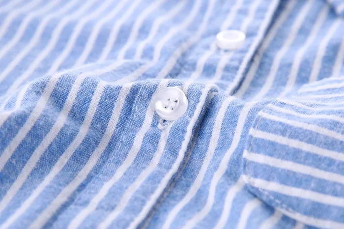 Женская блузка из хлопка Сезон весна осень Повседневная синяя рубашка в красную