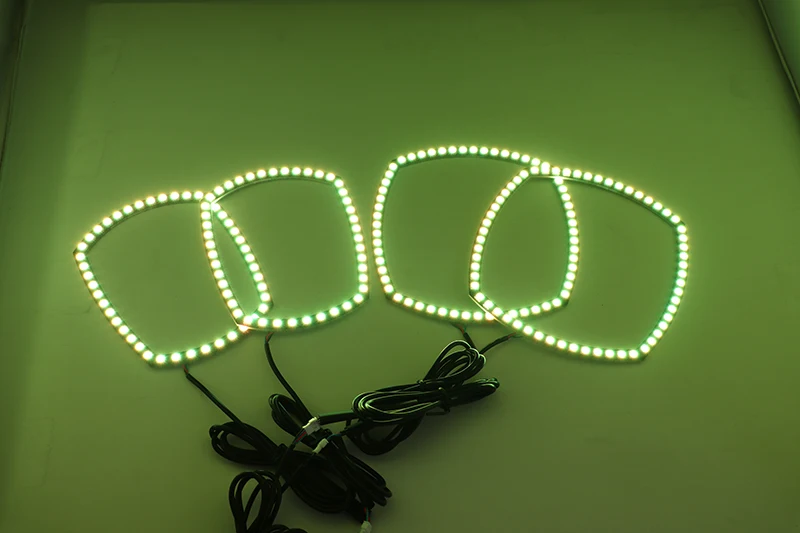 Ультра яркий 5050 SMD многоцветный RGB светодиодный набор ангельских глаз с пультом дистанционного управления для Dodge charger 2011 2012 2013 Автомобильный Стайлинг