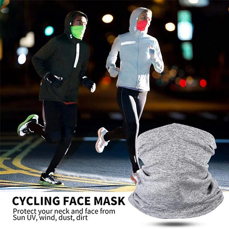 

2 Pcs Unisex Head Face Neck Gaiter Tube Bandana Scarf Beanie Dustproof Outdoor Sports with 50Pcs Carbon Filters